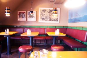Diner style restaurant. at Grai Kötturinn in Reykjavik