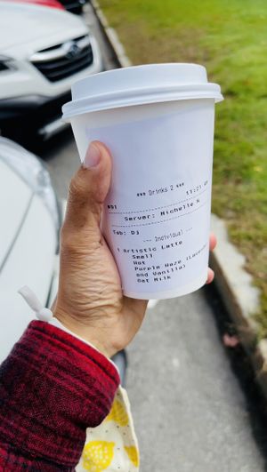 Yum latte  at The Met Coffee House and Art Gallery in North Conway