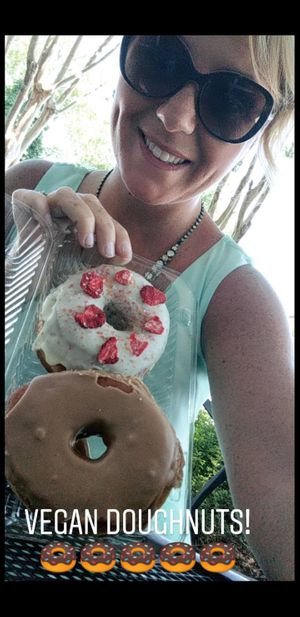 Vegan Strawberry & chocolate covered deliciousness at Five Daughters Bakery - Caruthers Ave in Nashville
