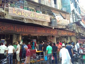 Outside at Kake di Hatti in New Delhi