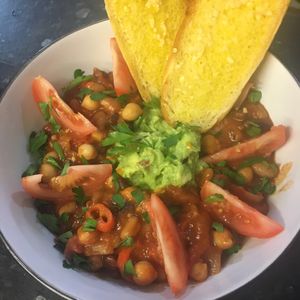 Vegan chilli  at Black Goo at Home & Colonial in Berkhamsted