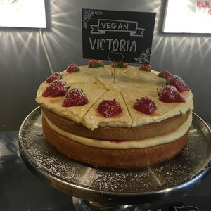 Vegan Victoria sponge  at Black Goo at Home & Colonial in Berkhamsted