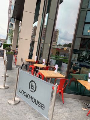 Outdoor seating  at Lockhouse in West London