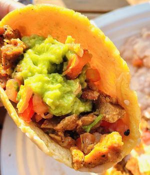 Al pastor taco at Cena Vegan - Ghost Kitchen in Los Angeles