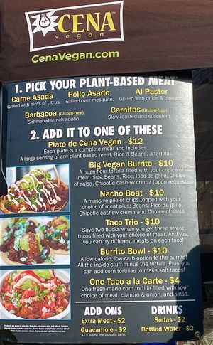 Menu at Cena Vegan - Ghost Kitchen in Los Angeles