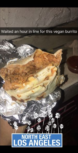 Burrito at Cena Vegan - Ghost Kitchen in Los Angeles