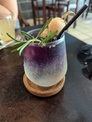 Lychee soda at Anthony Vegetarian Restaurant in Malacca