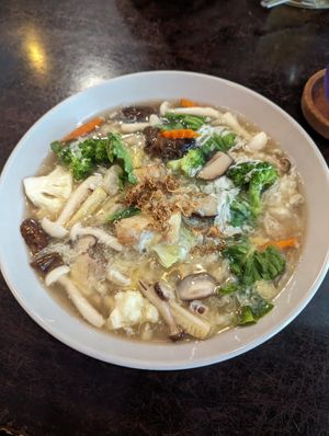 Special flat rice noodles. at Anthony Vegetarian Restaurant in Malacca