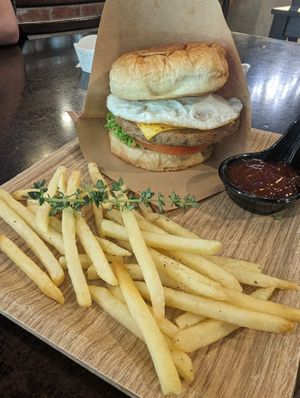 Jalapenos cheese burger at Anthony Vegetarian Restaurant in Malacca