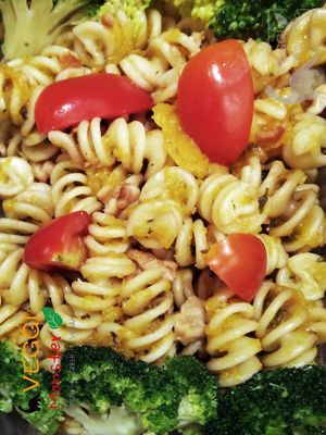 Pumpkin Fusilli with Walnuts at Veggi Monster in Hong Kong Island