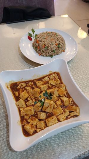 Tofu w/ fried rice at Le Nouveau Dragon in Casablanca
