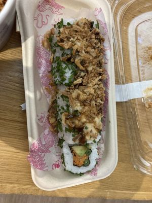 Vegan sushi (delicious!)  at STN - Itsu in Stansted