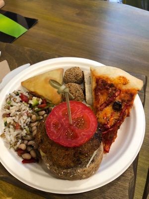 Plate from the all-you-can-eat buffet at The Saints Stores in Thessaloniki