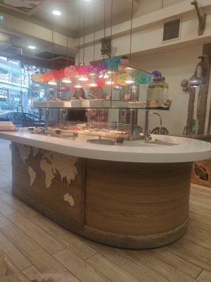 The buffet offers hot and cold dishes at The Saints Stores in Thessaloniki