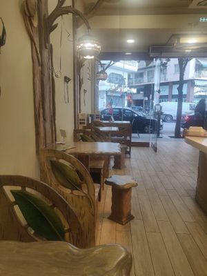 Sitting tables at The Saints Stores in Thessaloniki
