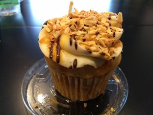 Samoa cupcake at Detroit Street Filling Station in Ann Arbor