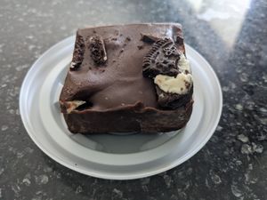 Cookies and cream fudge at Detroit Street Filling Station in Ann Arbor