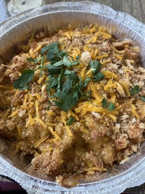 The limited edition mac and cheese they had in 2023! I’m so grateful I was able to grab a tin of it b/c it was definitely more flavorful than the chili mac!  at Detroit Street Filling Station in Ann Arbor