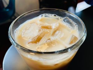 Iced Lavender London Fog at Detroit Street Filling Station in Ann Arbor