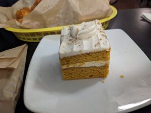 Caramel pumpkin cake at Detroit Street Filling Station in Ann Arbor