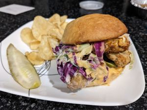 Chk'n Fried Wild Mushroom Sandwich
(Special) at Detroit Street Filling Station in Ann Arbor
