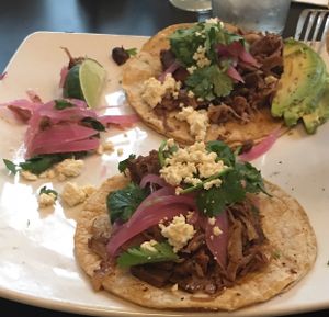 “Carnitas” tacos at Detroit Street Filling Station in Ann Arbor