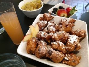 Apple fritters at Detroit Street Filling Station in Ann Arbor