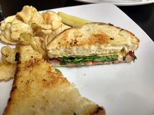 Raspberry Basil grilled cheese sandwich at Detroit Street Filling Station in Ann Arbor