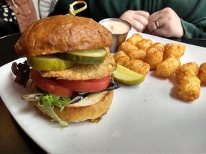 Seitan chik'n sandwich at Detroit Street Filling Station in Ann Arbor