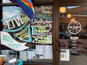 Front Door at Detroit Street Filling Station in Ann Arbor