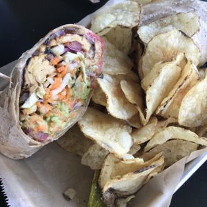 “The World’s Greatest Wrap” lives up to its name!  at Detroit Street Filling Station in Ann Arbor