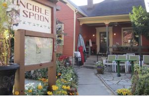 Outside at Runcible Spoon in Bloomington