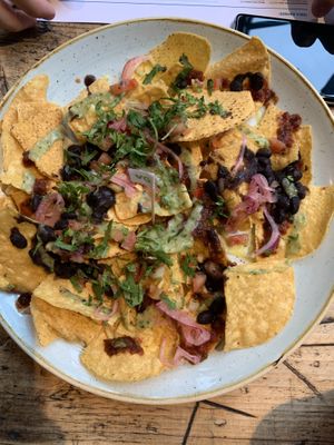 VEGAN NACHOS  at Wahaca in Edinburgh