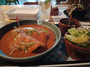 mushroom enchiladas at Wahaca in Edinburgh