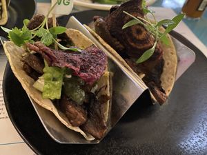 Mushroom tacos   at Wahaca in Edinburgh
