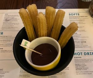 vegan Churros  at Wahaca in Edinburgh