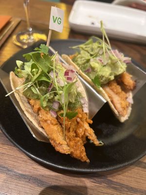 Vegan chicken tacos   at Wahaca in Edinburgh