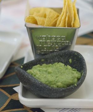 Tortilla chips and guacamole at Wahaca at Wahaca in Edinburgh