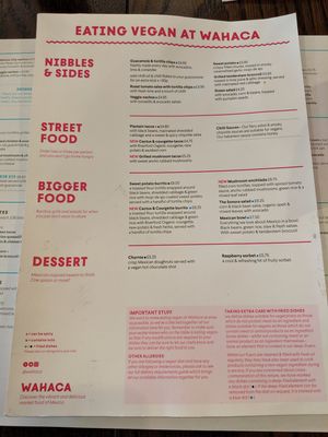 Menu - May 2019 at Wahaca in Edinburgh
