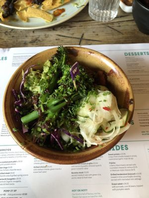 The Mexican bowl, was sweet potato rice and beans underneath, tasted really delicious:) at Wahaca in Edinburgh