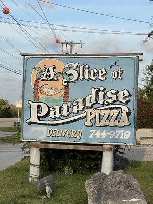 Sign  at A Slice of Paradise in Summerland Key