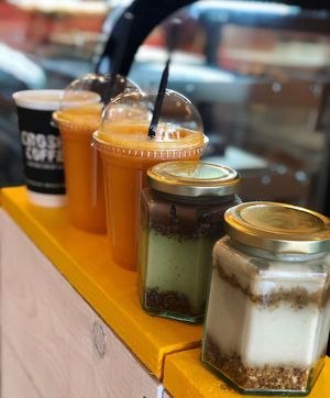 Coffees, teas, juices and cakes available at The Nakery in Liverpool