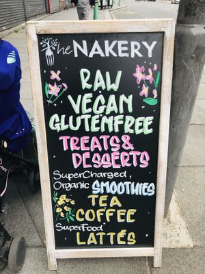 Sign outside  at The Nakery in Liverpool