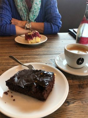 Vegan chocolate cake!  at Kaffeerösterei in Sylt