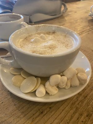 White hot chocolate  at Beetroot Sauvage in Edinburgh