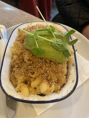 Mac cheese avocado  at Beetroot Sauvage in Edinburgh