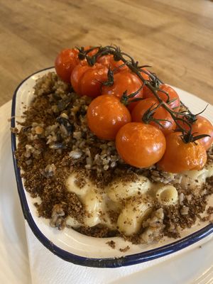 Mac cheese, haggis and, tomato   at Beetroot Sauvage in Edinburgh