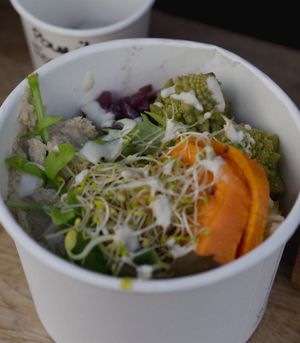 Goodness bowl at the Beet Box, Edinburgh at Beetroot Sauvage in Edinburgh