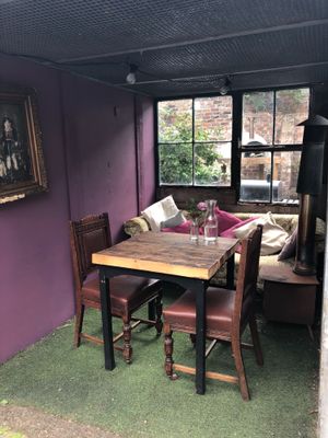 Outdoor seating area.  at Beetroot Sauvage in Edinburgh