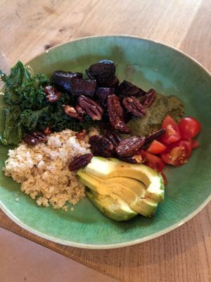 Buddha bowl  at Beetroot Sauvage in Edinburgh